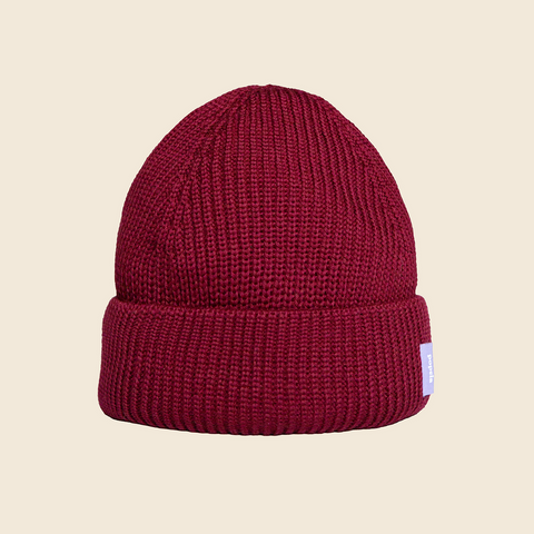 Beanie Merinowolle / Bordeaux