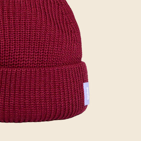 Beanie Merinowolle / Bordeaux