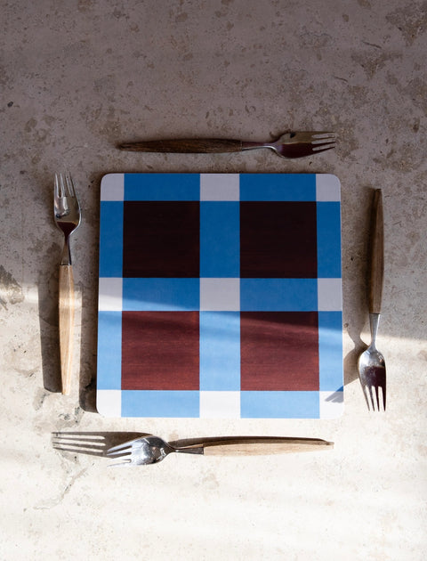 Rutan Untersetzer Blau/Rot