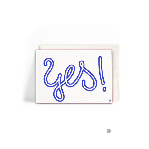 Letterpress Karte Yes