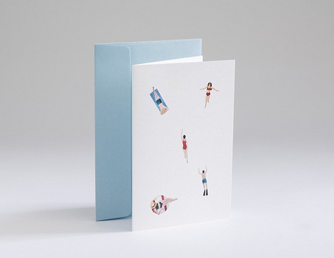 Grußkarte Schwimmer