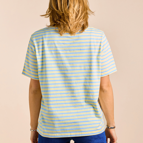 Stripy T-Shirt | Gelb/Hellblau