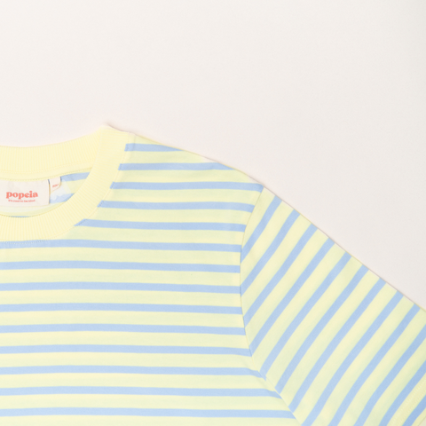 Stripy T-Shirt | Gelb/Hellblau