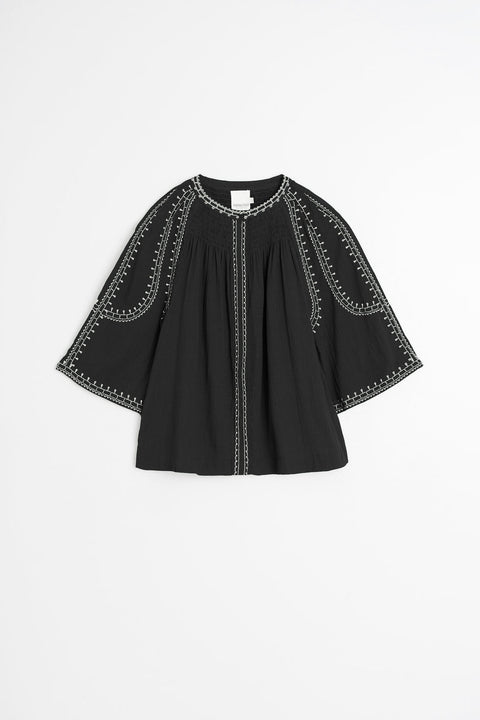 SS26 Bluse mit Glockenärmeln