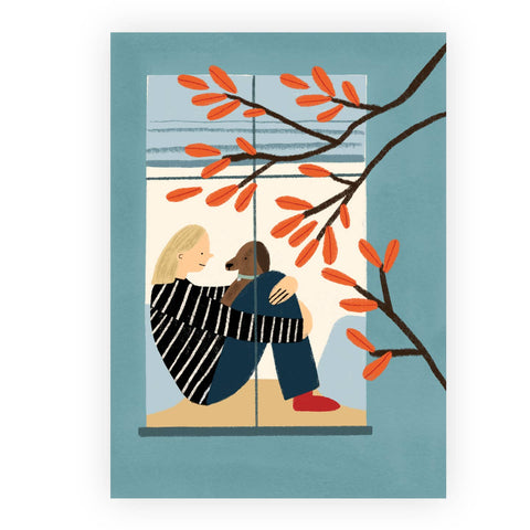 Postkarte Fenstersitz