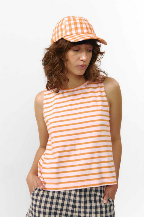 SS26 Sil Top Stripes Orange