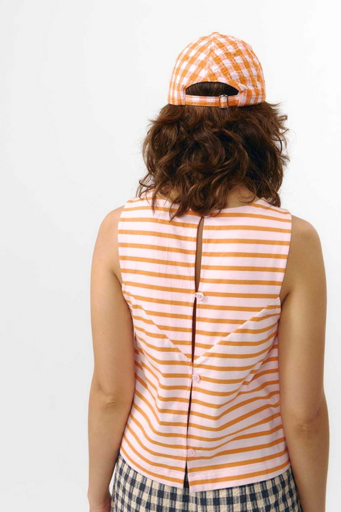 SS26 Sil Top Stripes Orange