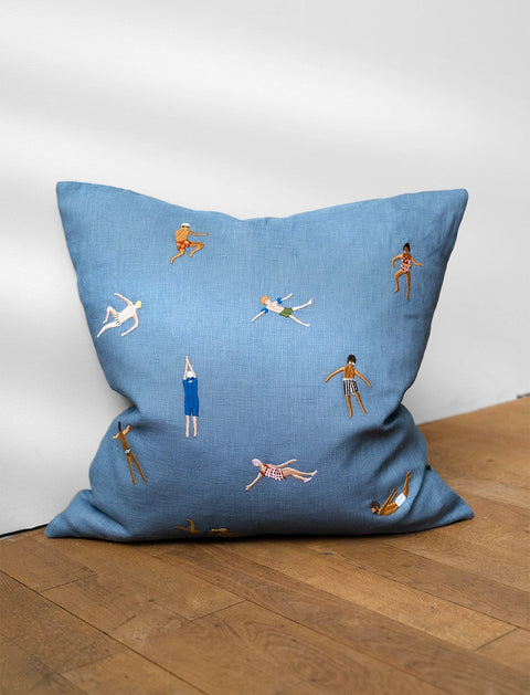 Swimmers Kissenbezug Blau