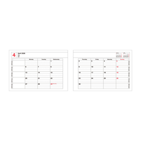 2027 Notebook Calendar XS