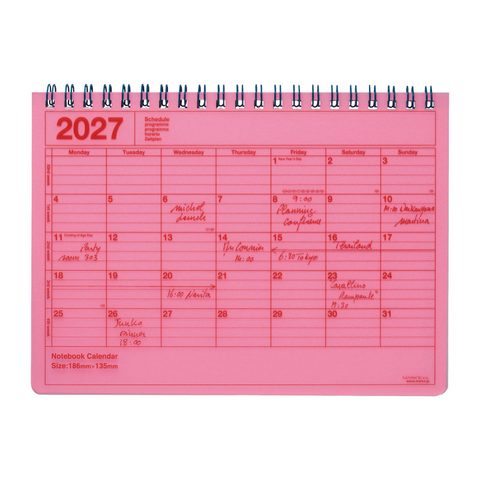2027 Notebook Calendar S