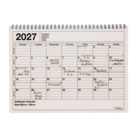 2027 Notebook Calendar M