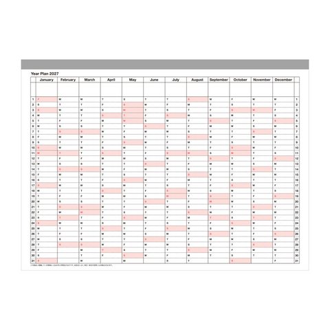 2027 Notebook Calendar M