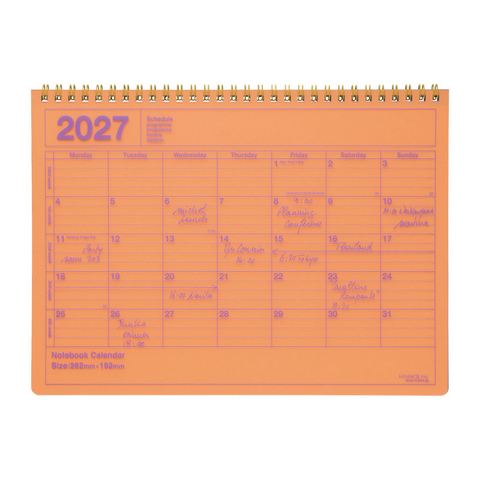 2027 Notebook Calendar M