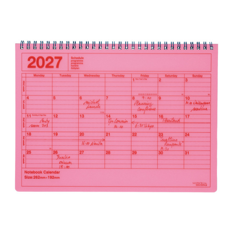 2027 Notebook Calendar M