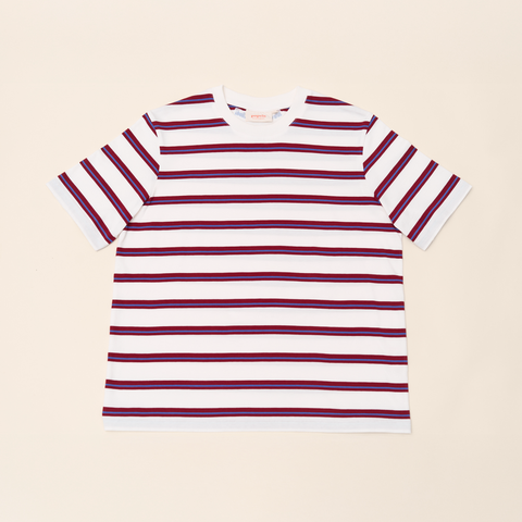 Stripy T-Shirt | Königsblau-Rot