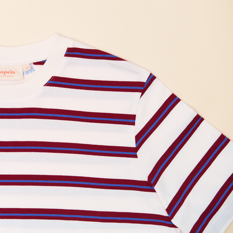 Stripy T-Shirt | Königsblau-Rot