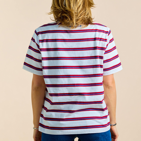 Stripy T-Shirt | Königsblau-Rot