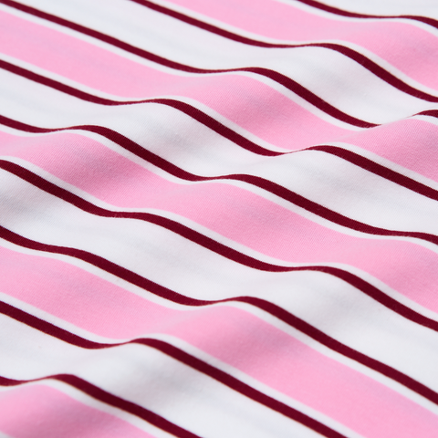 Stripy T-Shirt | Weiß-Pink