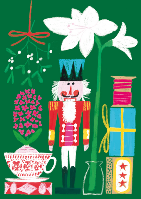 Postkarte Amaryllis / Nussknacker