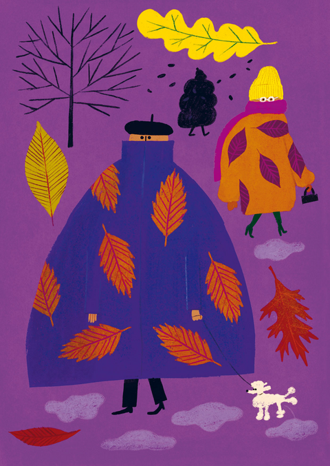 Postkarte Fall