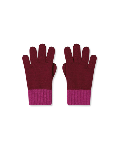 Wolvis Fingerhandschuhe / Maroon