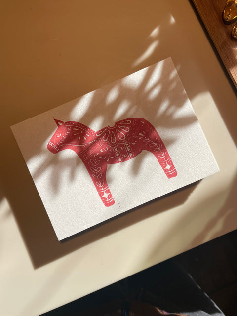 Dala Pferd / Linolschnitt