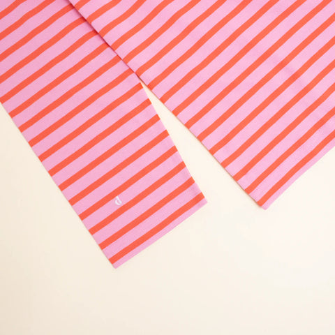 Stripy Langarmshirt | Pink/Rot