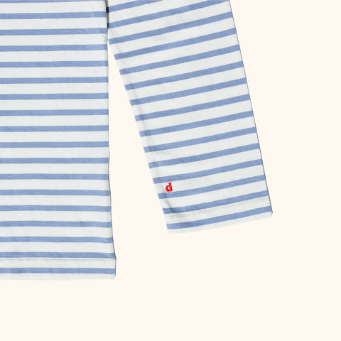 Stripy Langarmshirt | Eisblau/Offwhite