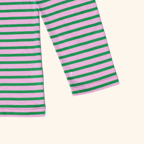 Stripy Langarmshirt | Pink/Grün