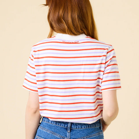Stripy T-Shirt | Lila/Rot/Weiß