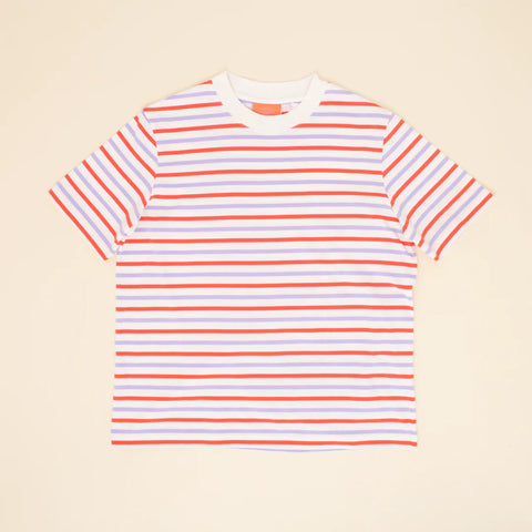 Stripy T-Shirt | Lila/Rot/Weiß