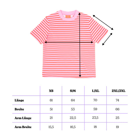 Stripy T-Shirt | Pink/Rot