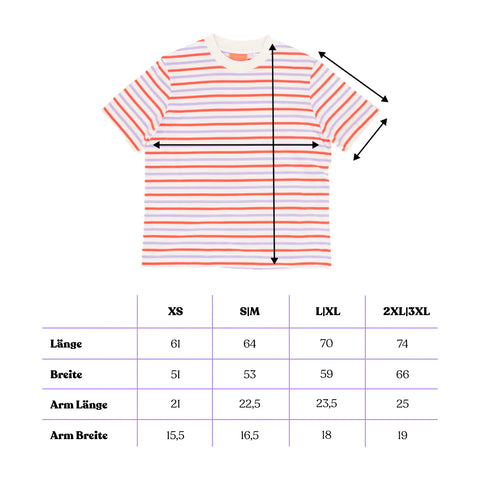 Stripy T-Shirt | Lila/Rot/Weiß