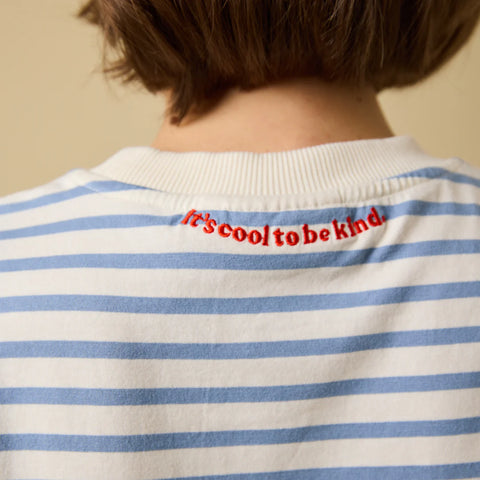 Stripy T-Shirt | Eisblau/Offwhite