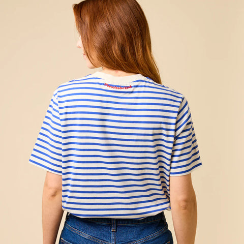 Stripy T-Shirt | Königsblau/Offwhite