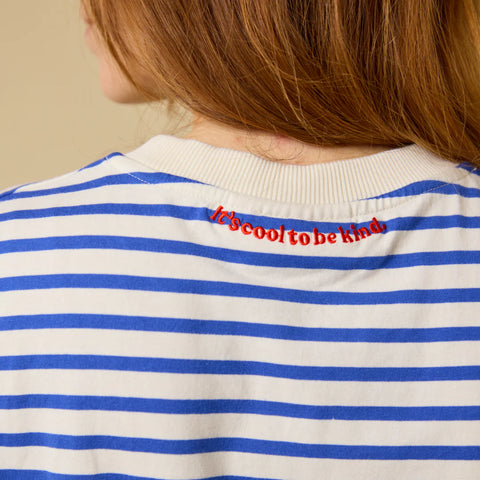 Stripy T-Shirt | Königsblau/Offwhite