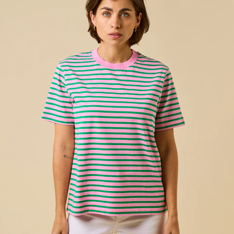 Stripy T-Shirt | Pink/Grün