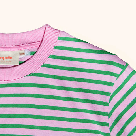 Stripy T-Shirt | Pink/Grün