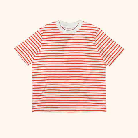 Stripy T-Shirt | Rot/Offwhite