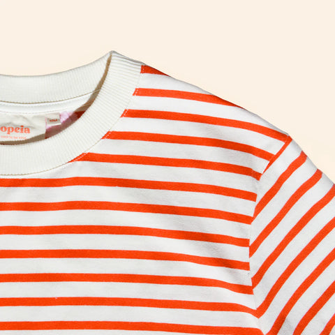 Stripy T-Shirt | Rot/Offwhite