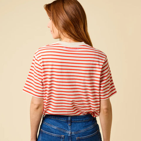 Stripy T-Shirt | Rot/Offwhite