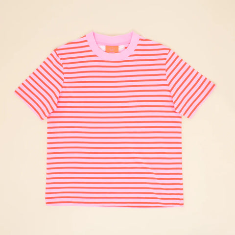 Stripy T-Shirt | Pink/Rot