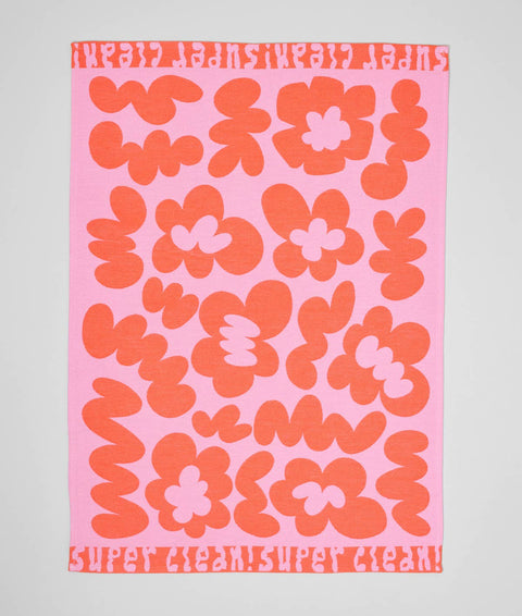 Geschirrtuch Flowers Rot