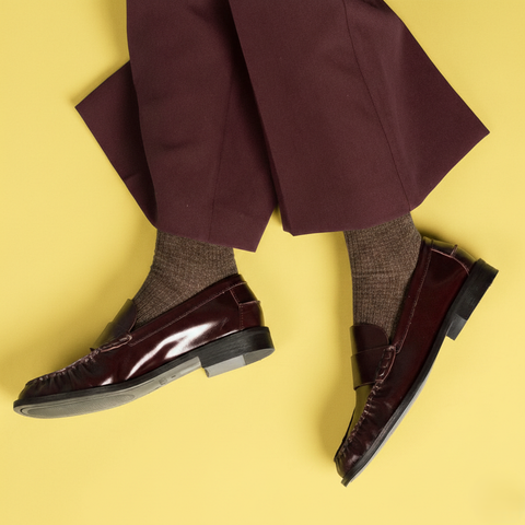 Feine Baumwollsocken Rippstrick