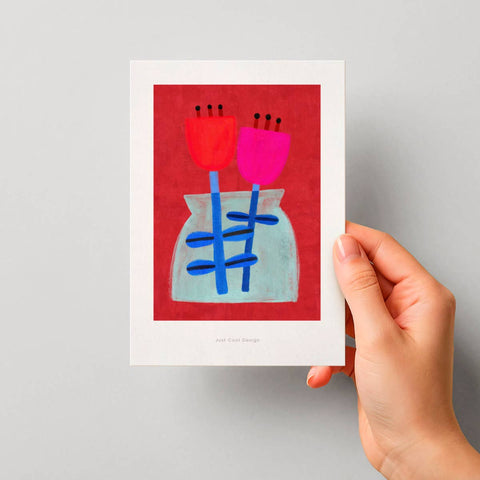 Blumenvase | Mini-Kunstdruck A6