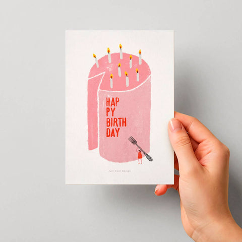 Rosa Torte | Mini-Kunstdruck A6