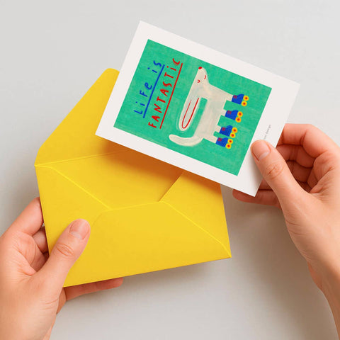 Life is fantastic | Mini-Kunstdruck A6