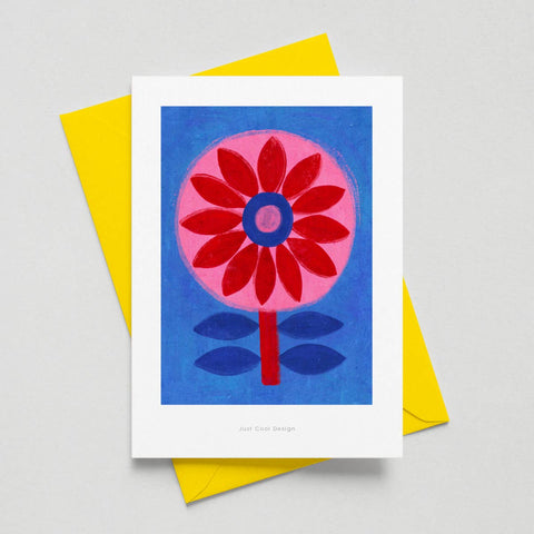 Retro-Blume | Mini-Kunstdruck A6