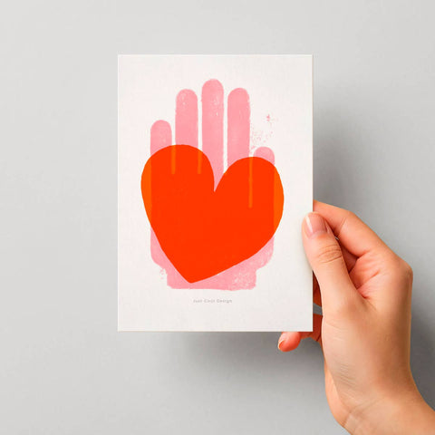 Herz-Hand | Mini-Kunstdruck A6