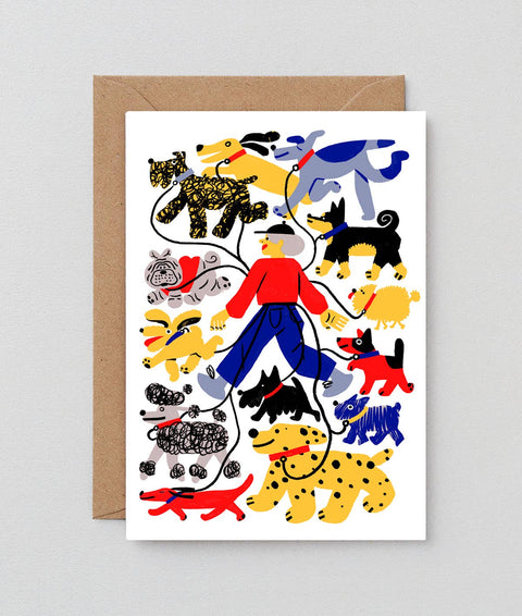 Klappkarte NY Dog Walker